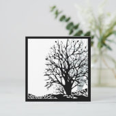 Abstrakter, moderner Silhouette Einladung (Stehend Vorderseite)