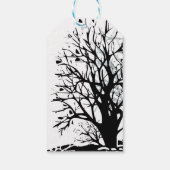 Abstrakter, moderner Silhouette Geschenkanhänger (Rückseite)