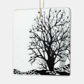 Abstrakter, moderner Silhouette Keramikornament (Links)