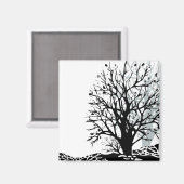 Abstrakter, moderner Silhouette Magnet (Vorderseite/Rückseite)