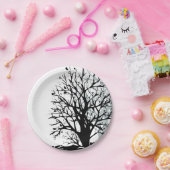 Abstrakter, moderner Silhouette Pappteller (Party)