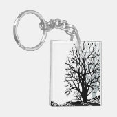 Abstrakter, moderner Silhouette Schlüsselanhänger (Vorderseite links)