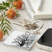 Abstrakter, moderner Silhouette Schlüsselanhänger (Vorderseite rechts)