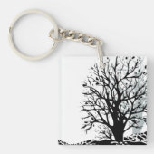 Abstrakter, moderner Silhouette Schlüsselanhänger (Vorderseite)