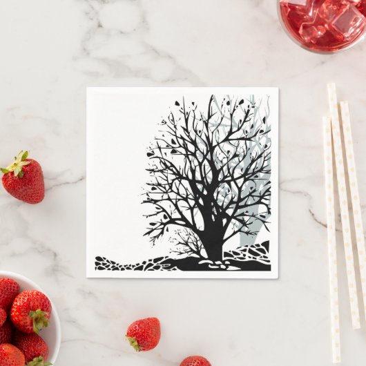 Abstrakter, moderner Silhouette Serviette (Beispiel)