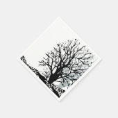 Abstrakter, moderner Silhouette Serviette (Ecke)