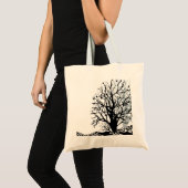 Abstrakter, moderner Silhouette Tragetasche (Vorderseite (Produkt))