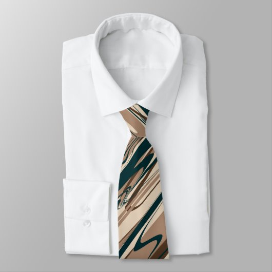 Abstrakter moderner Streifen Krawatte (Gebunden)