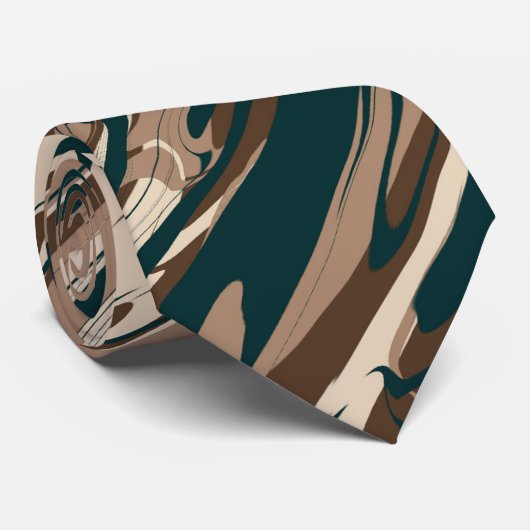 Abstrakter moderner Streifen Krawatte (Gerollt)