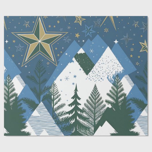 Abstrakter moderner Waldbaum Geschenkpapier (Flach)