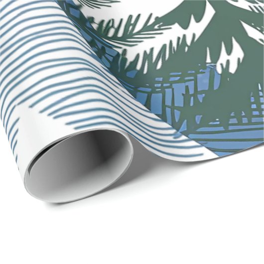 Abstrakter moderner Waldbaum Geschenkpapier (Rolleneckpunkt)