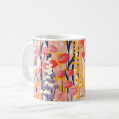 Abstrakter moderner Wildblumen-Blumen-Botanischer  Kaffeetasse (Vorderseite Links)