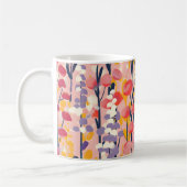 Abstrakter moderner Wildblumen-Blumen-Botanischer  Kaffeetasse (Links)