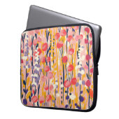Abstrakter moderner Wildblumen-Blumen-Botanischer  Laptopschutzhülle (Vorderseite Links)