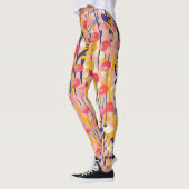 Abstrakter moderner Wildblumen-Blumen-Botanischer  Leggings (Links)