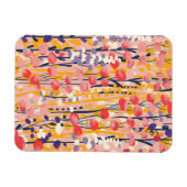 Abstrakter moderner Wildblumen-Blumen-Botanischer Magnet (Horizontal)