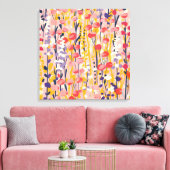 Abstrakter moderner Wildblumen-Blumengarten Leinwanddruck (Insitu (Wohnzimmer))