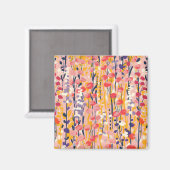 Abstrakter moderner Wildblumen-Blumengarten Magnet (Vorderseite/Rückseite)