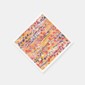Abstrakter moderner Wildblumen-Blumengarten Serviette (Ecke)