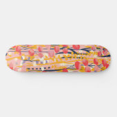 Abstrakter moderner Wildblumen-Blumengarten Skateboard (Horizontal)