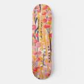 Abstrakter moderner Wildblumen-Blumengarten Skateboard (Vorderseite)