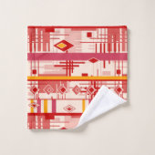 Abstrakter moderner Ziergeometrienvintag Badhandtuch Set (Waschlappen)