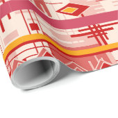 Abstrakter moderner Ziergeometrienvintag Geschenkpapier (Rolleneckpunkt)