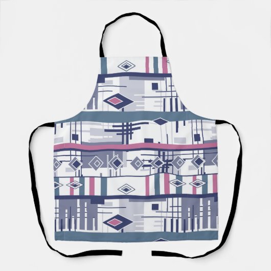 Abstrakter moderner Ziergeometrienvintag Schürze (Vorderseite)