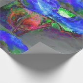 Abstrakter Mohn abstrakte Blume Blütenblüte Geschenkpapier (Ecke)