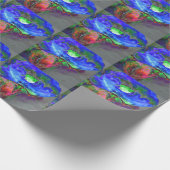 Abstrakter Mohn abstrakte Blume Blütenblüte Geschenkpapier (Ecke)