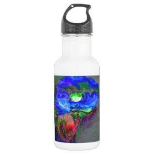 Abstrakter Mohn abstrakte Blume Blütenblüte Trinkflasche