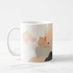 Abstrakter Mohn-Blumen-Kunstprint Minimalistisch Kaffeetasse