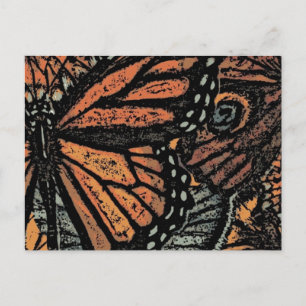 Abstrakter Monarch Butterfly Postkarte