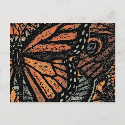 Abstrakter Monarch Butterfly Postkarte (Vorderseite)