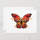 Abstrakter Monarch Butterfly Postkarte (Vorne/Hinten)