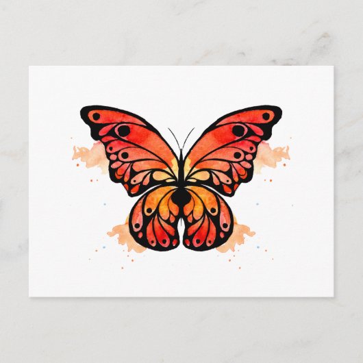 Abstrakter Monarch Butterfly Postkarte (Vorderseite)