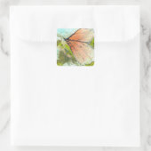 Abstrakter Monarch Butterfly Quadratischer Aufkleber (Tasche)