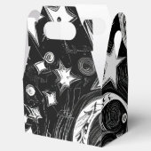 Abstrakter Mond und Sterne Geschenkschachtel (Geöffnet)