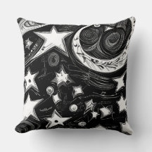 Abstrakter Mond und Sterne