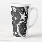 Abstrakter Mond und Sterne Milchtasse (Rechts)