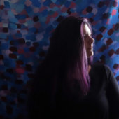 Abstrakter Mond Wandteppich