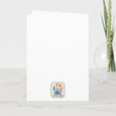 Abstrakter Mond: Whimsikkatze im romanischen Stil Dankeskarte (Rückseite)