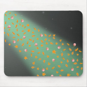 Abstrakter Mondlichtherbst verlässt Rose Mousepad
