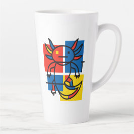Abstrakter Mondrian Axolotl minimalistischer Neote Milchtasse