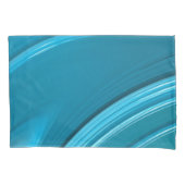 Abstrakter monochromer Aquamariner Blauer Swirl Kissenbezug (Vorderseite)