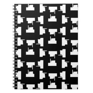 Abstrakter monochromer Hintergrund. Halftone-Illus Notizblock