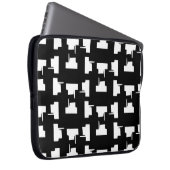 Abstrakter monochromer Hintergrund Halftone-Illust Laptopschutzhülle (Vorne Rechts)