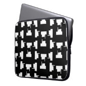 Abstrakter monochromer Hintergrund Halftone-Illust Laptopschutzhülle (Vorderseite Links)