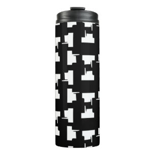 Abstrakter monochromer Hintergrund Halftone-Illust Thermosbecher
