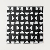 Abstrakter monochromer Hintergrund Halftone-Illust Wandteppich (Vorderseite (Horizontal))